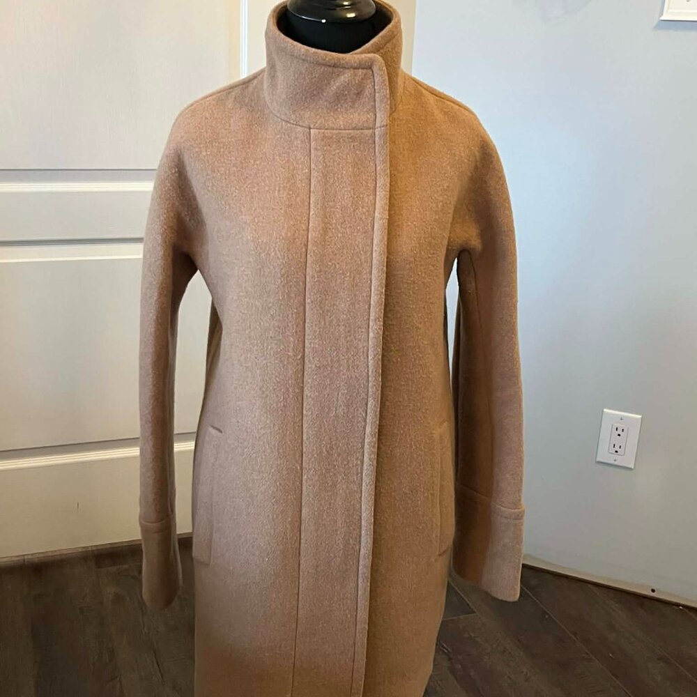 J. Crew City Coat in a Camel Wool Blend Women's size 0
